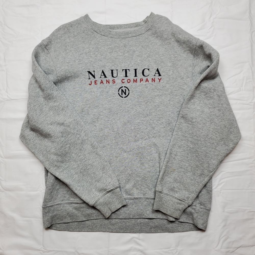 Nautica Jean Company Medium Gray Crew Neck